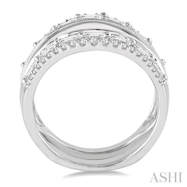 1 1/10 Ctw Diamond Insert Ring in 14K White Gold