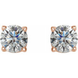 14K Rose 1/2 CTW Natural Diamond Stud Earrings