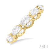 2 Ctw East-West Set Marquise Cut Diamond Eternity Wedding Band in 14K Yellow Gold