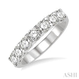 1 Ctw Round Cut Diamond 7 Stone Wedding Band in Platinum
