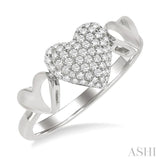 .25CTRDDM HEART SH MINI PAVE RG WG10K-S*