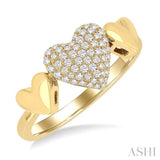 .25CTRDDM HEART SH MINI PAVE RG YG10K-S*