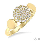.25CTRDDM RD SHAPE MINI PAVE RG YG10K-S*