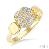 .25CTRDDM SQ SHAPE MINI PAVE RG YG10K-S*