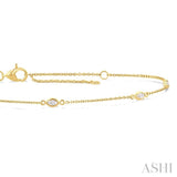 1/4 Ctw Marquise Cut Diamond Station Bracelet in 14K Yellow Gold