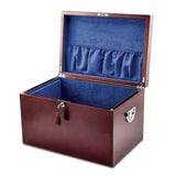 Luxury Giftware Cherry Poplar Veneer Matte Finish Locking Memorial Keepsake Box