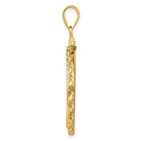 Wideband Distinguished Coin Jewelry 14k Polished Rope 22.0mm x 1.9mm Screw Top Coin Bezel Pendant