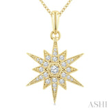 .25CTRDDM STAR BROOCH  PD YG 10K-G+CH*