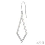 1/6 Ctw Geometric Shape Round Cut Diamond Earring in 10K White Gold