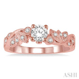 1/10 Ctw Diamond Semi-Mount Engagement Ring in 14K Rose Gold