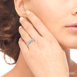 1 Ctw Channel Set Round Cut Diamond Wedding Band in 14K White Gold