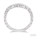 1/6 Ctw Round Cut Diamond Matching Wedding Band in 14K White Gold