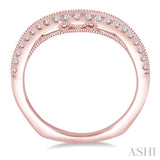 1/4 Ctw Round Cut Diamond Wedding Band in 14K Rose Gold