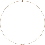 14K Rose Gold 1/5 CTW Natural Diamond 3-Station 18" Necklace