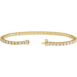 14K Yellow Gold 4 CTW Lab-Grown Diamond Line 7 1/4" Bracelet