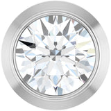 14K White Gold 1/10 CT Natural Diamond Slide Pendant