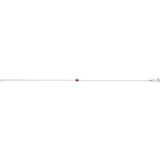 Sterling Silver Lab-Grown Ruby Bezel-Set Solitaire 6 1/2-7 1/2" Bracelet
