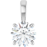 14K White Gold 1 CTW Lab-Grown Diamond Pendant