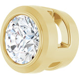 14K Yellow Gold 1/10 CT Lab-Grown Diamond Slide Pendant