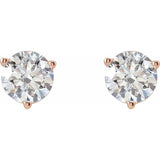 14K Rose Gold 1 CTW Lab-Grown Diamond Earrings