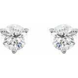 14K White Gold 3/4 CTW Lab-Grown Diamond Earrings