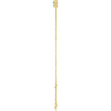 14K Yellow Gold Natural Aquamarine 6 1/2-7 1/2" Bracelet