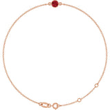 14K Rose Gold Lab-Grown Ruby 6 1/2-7 1/2" Bracelet