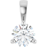 14K White Gold 1/4 CT Lab-Grown Diamond Pendant