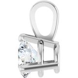 14K White Gold 1/4 CT Lab-Grown Diamond Pendant