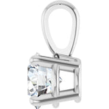 14K White Gold 1/2 CT Lab-Grown Diamond Pendant