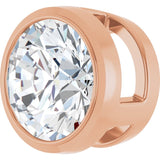 14K Rose Gold 3/4 CT Lab-Grown Diamond Slide Pendant