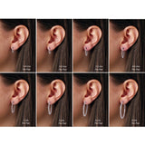 14K Yellow Gold 3 CTW Lab-Grown Diamond Inside-Outside 34.5 mm Hinged Hoop Earrings