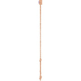14K Rose Gold Natural Amethyst 6 1/2-7 1/2" Bracelet