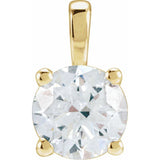 14K Yellow Gold 1 1/2 CT Lab-Grown Diamond Pendant