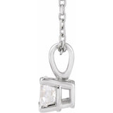 14K White Gold 1 1/2 CT Lab-Grown Diamond 18" Necklace
