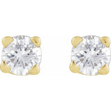 14K Yellow Gold .05 CT Lab-Grown Diamond Earrings