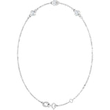 Sterling Silver 1/4 CTW Lab-Grown Diamond Bezel-Set 3-Stone 6 1/2-7 1/2" Bracelet