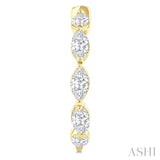 3/4 Ctw Marquise Cut Diamond Fashion Half Hoop Earrings in 14K Yellow Gold