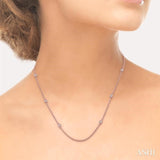 1/5 Ctw Round Cut Diamond Fashion Necklace in 14K Rose Gold
