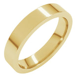 14K Yellow Gold 4 mm Comfort-Fit Flat Band Size 6