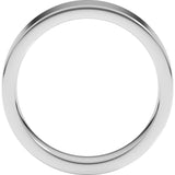 14K White Gold 5 mm Comfort-Fit Flat Band Size 8.5