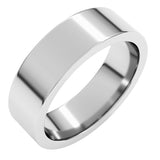 14K White Gold 6 mm Comfort-Fit Flat Band Size 8.5