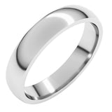 Sterling Silver 4 mm Lightweight Comfort-Fit Half Round Band Size 7.5