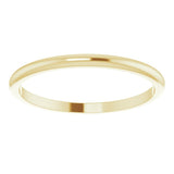 18K Yellow Gold 1.5 mm Half Round Band Size 7