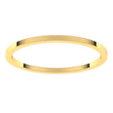 14K Yellow Gold 1 mm Flat Band Size 9