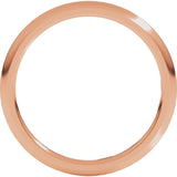 14K Rose Gold 1.5 mm Comfort-Fit Half Round Band Size 6.5