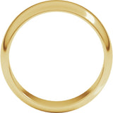14K Yellow Gold 7 mm Half Round Band Size 5