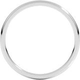 14K White Gold 1.5 mm Lightweight Comfort-Fit Half Round Band Size 6.5