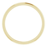 10K Yellow Gold 1.5 mm Half Round Band Size 7