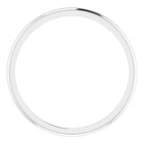 14K White Gold 1.5 mm Half Round Band Size 10.5